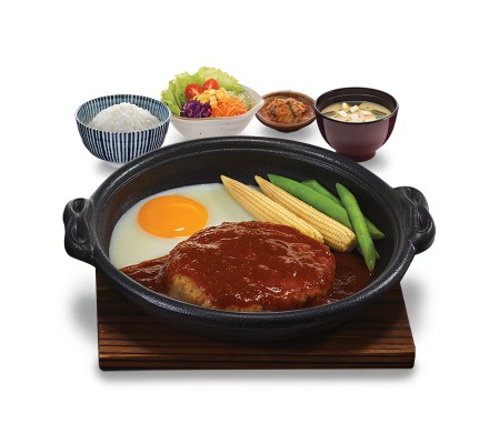 แฮมเบอร์เกอร์หมูกระทะร้อน